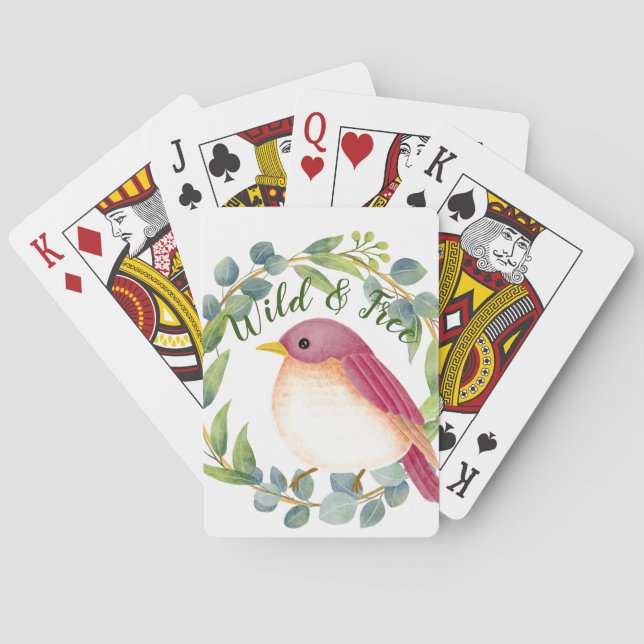 Baraja De Cartas Ave salvaje y libre de la canción (Reverso)