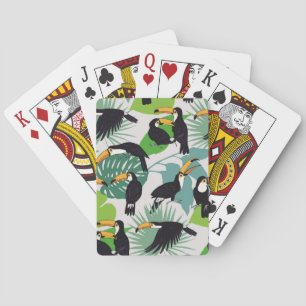 Baraja De Cartas Ave Turca: Patrón de hojas de palmera