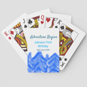 Baraja De Cartas Aventura azul Aqua empieza la primera montaña de c