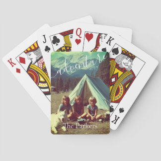 Baraja De Cartas Aventura de Camping Familiar Personalizada