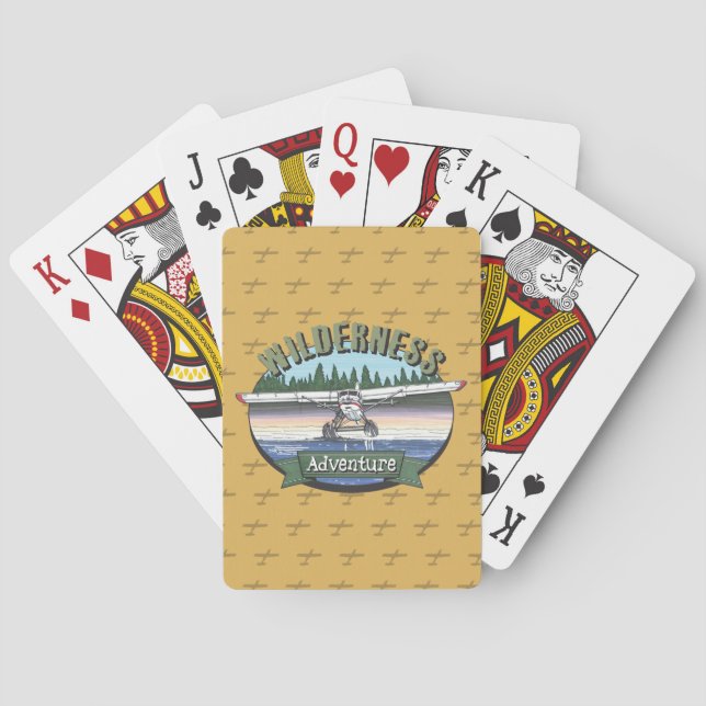 Baraja De Cartas Aventura de Floatplane Aviation Wilderness (Reverso)