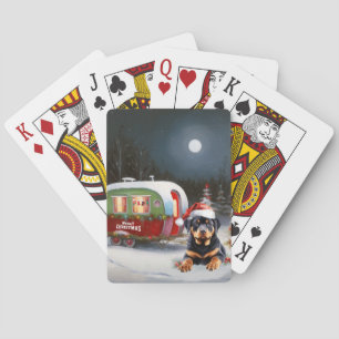 Baraja De Cartas Aventura de Navidades de Caravana de Winter Rottwe