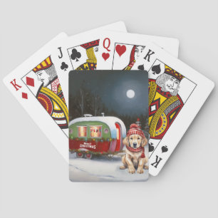 Baraja De Cartas Aventura de Navidades de la caravana Golden Retrie