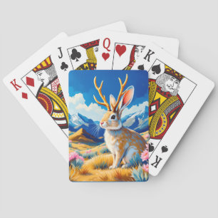 Baraja De Cartas Aventura del Jackalope Wyoming Mito Leyenda