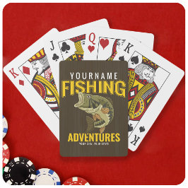 Baraja De Cartas Aventuras de pesca personalizadas: pescador de baj
