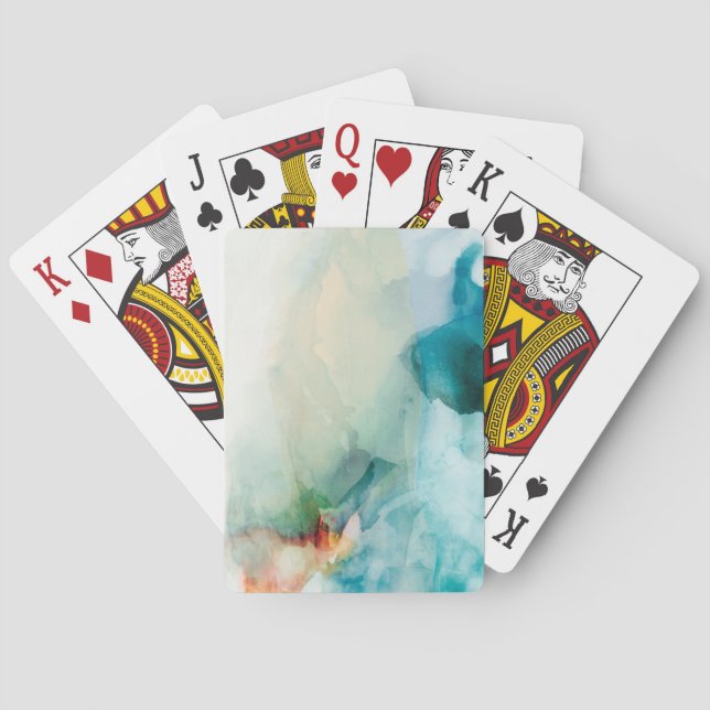 Baraja De Cartas Aversion - Azul acuarela (Reverso)