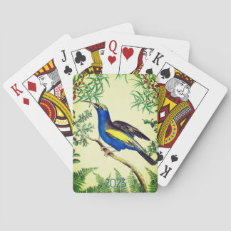 Baraja De Cartas Aves botánicas Diseño vintage
