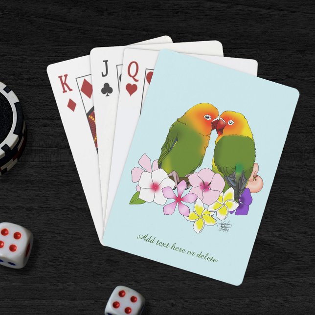 Baraja De Cartas Aves de amor Flores tropicales (Subido por el creador)
