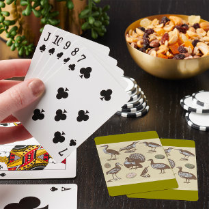 Baraja De Cartas Aves de estilo vintage