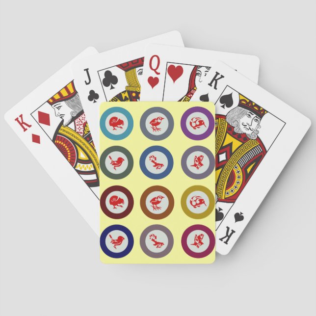 Baraja De Cartas Aves de Nueva Zelanda jugando (Reverso)