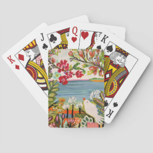 Baraja De Cartas Aves en el jardín