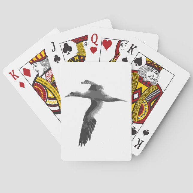 Baraja De Cartas Aves Marinas Abstractas (Reverso)
