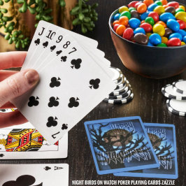 Baraja De Cartas Aves nocturnas vigiladas