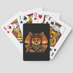 Baraja De Cartas Aviador Fox Flying Foxy Wings