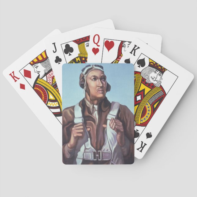 Baraja De Cartas Aviadores negros: Servicio militar de combate de l (Reverso)