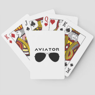 Baraja De Cartas Aviator SUnglasses Silhouette
