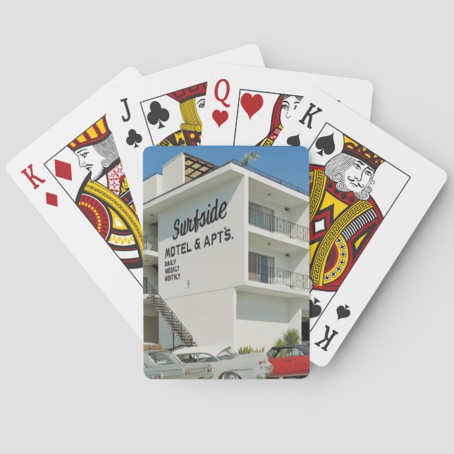 BARAJA DE CARTAS AVILA BEACH, CALIFORNIA.  SURFSIDE MOTEL. (Reverso)