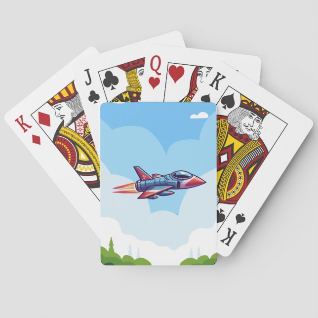 Baraja De Cartas avión/avión de combate (Reverso)
