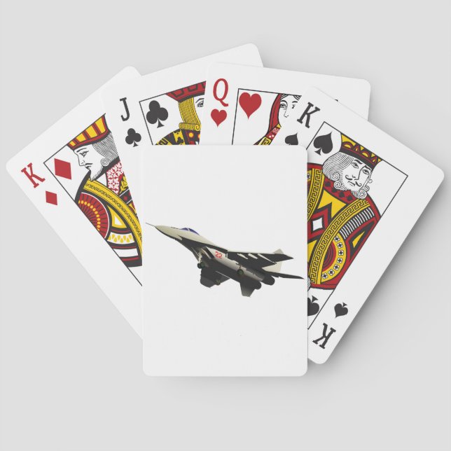 Baraja De Cartas Avión Militar de Combate Supersónico (Reverso)