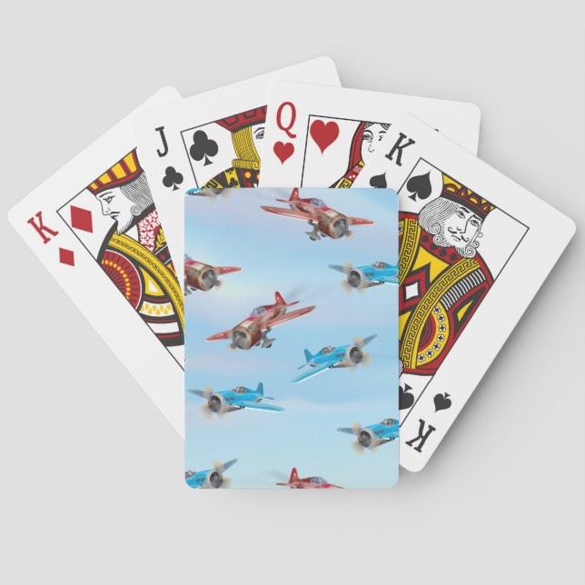 Baraja De Cartas Aviones de Juguete (Reverso)