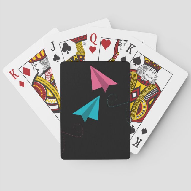 Baraja De Cartas Aviones de Papel (Reverso)