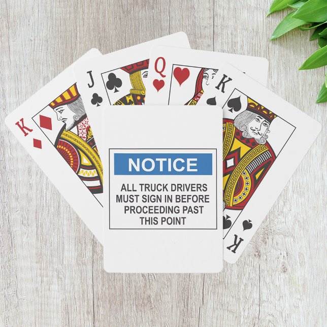 Baraja De Cartas Aviso a todos los conductores de camiones jugando  (Subido por el creador)