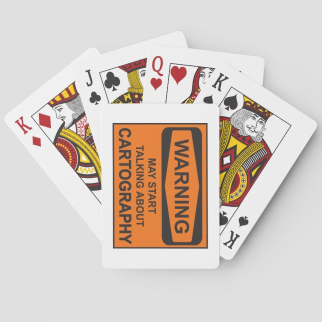 Baraja De Cartas Aviso Puede Empezar A Hablar De Cartografía (Reverso)