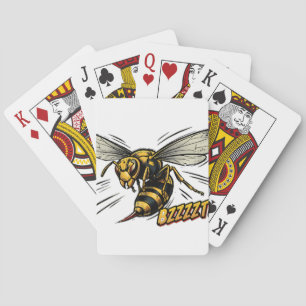 Baraja De Cartas Avispa Enojada BZZZT Arte de Cómic