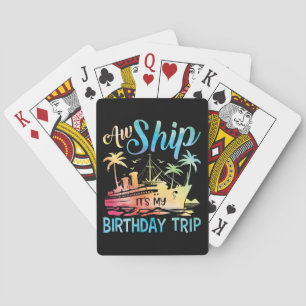 Baraja De Cartas Aw Ship es mi viaje de cumpleaños
