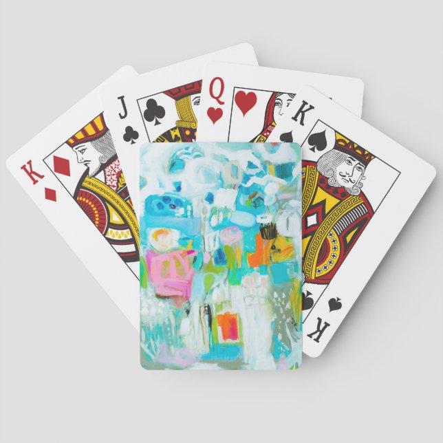 Baraja De Cartas Azul abstracto (Reverso)
