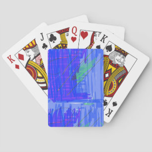 Baraja De Cartas Azul abstracto chic