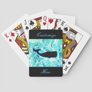 Baraja De Cartas azul ballena negra Thunder_Cove