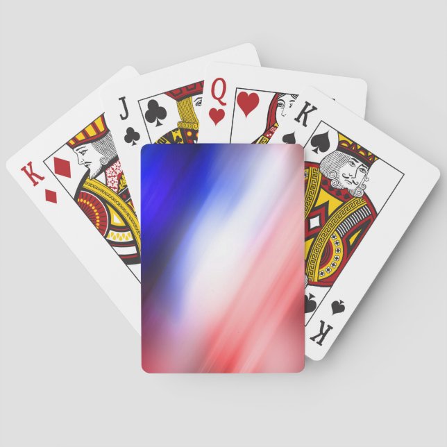 Baraja De Cartas Azul blanco rojo (Reverso)