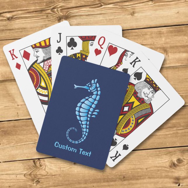 Baraja De Cartas Azul caballito de mar (Subido por el creador)