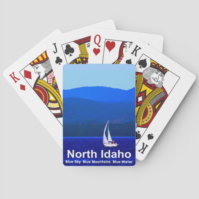 Baraja De Cartas Azul de Idaho del Norte (Reverso)