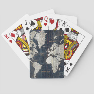 Baraja De Cartas Azul del mapa de Viejo Mundo