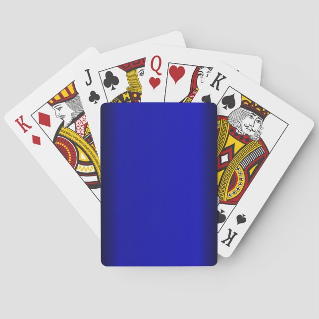 Baraja De Cartas Azul eléctrico sólido (Reverso)