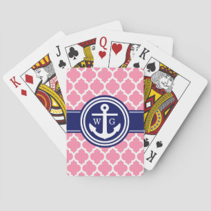 Baraja De Cartas Azul marino Q de la bandera marroquí