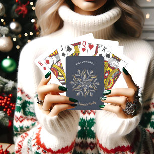 Baraja De Cartas Azul Oscuro y Dorado Chispas de Medianoche Estrell