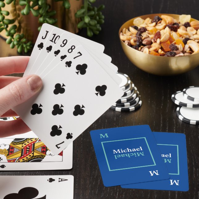 Baraja De Cartas AZUL personalizado con estilo (In Situ)