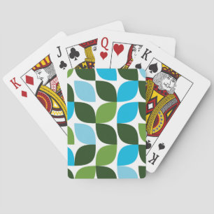 Baraja De Cartas Azul, verde, fresco, moderno y natural abstracto