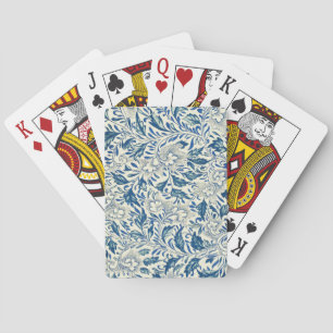 Baraja De Cartas Azul Vintage Floral Asiático: Chinoiserie Antiguo