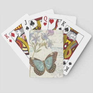 Baraja De Cartas Azul y mariposa de Brown