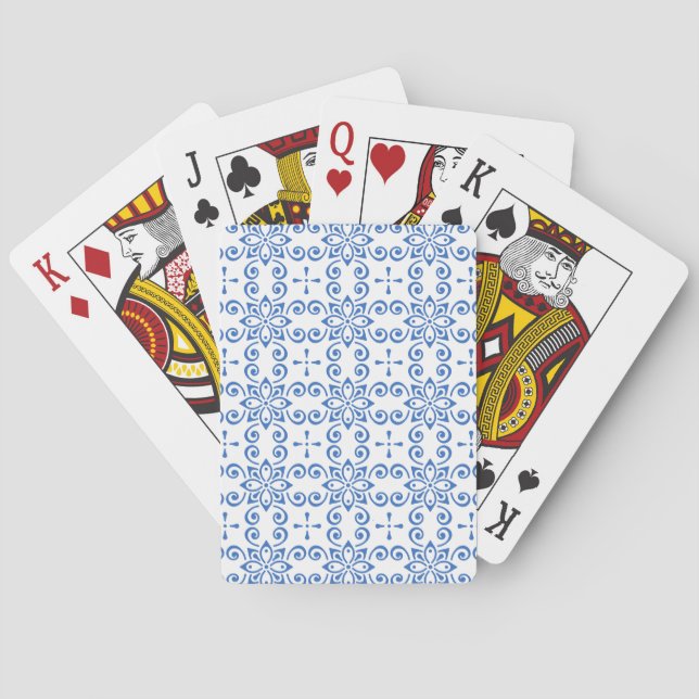 Baraja De Cartas Azulejo simple (Reverso)
