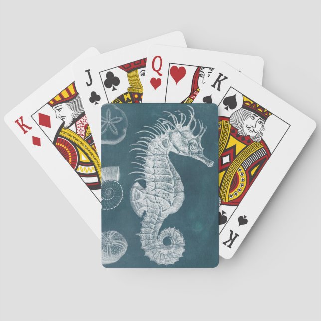 Baraja De Cartas Azure Seahorse Study I (Reverso)