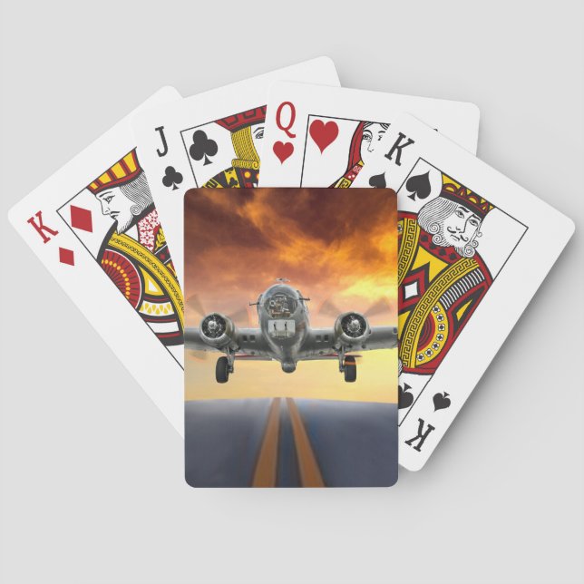 BARAJA DE CARTAS B-17 FUERZA DE VUELO DESPEGADA (Reverso)
