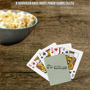 Baraja De Cartas B. Blanco-Gris escolarizado