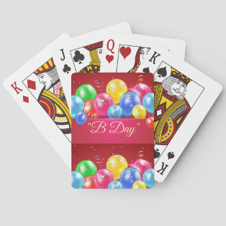 Baraja De Cartas B Day Birthday Card Game Setup