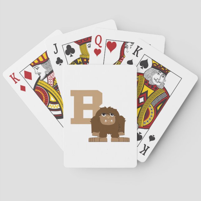 Baraja De Cartas B es para Bigfoot (Reverso)
