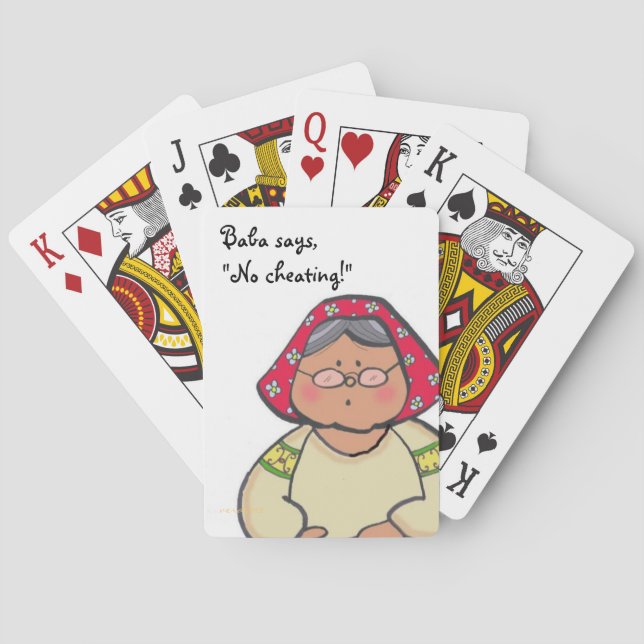 Baraja De Cartas Baba dice arte folclórico ucraniano (Reverso)
